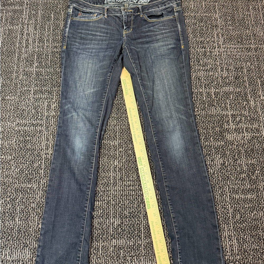 Converse One Star Skinny Jeans Premium Denim Zip Front Pockets Women’s Size 8